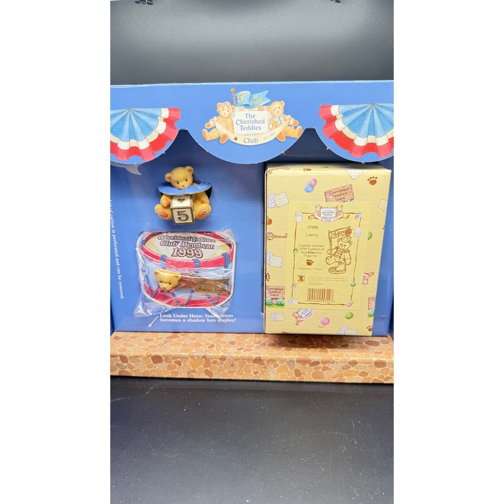 Cherished Teddies 1999 Club Membership Kit Lanny Figurine CT105 5th Anniversary